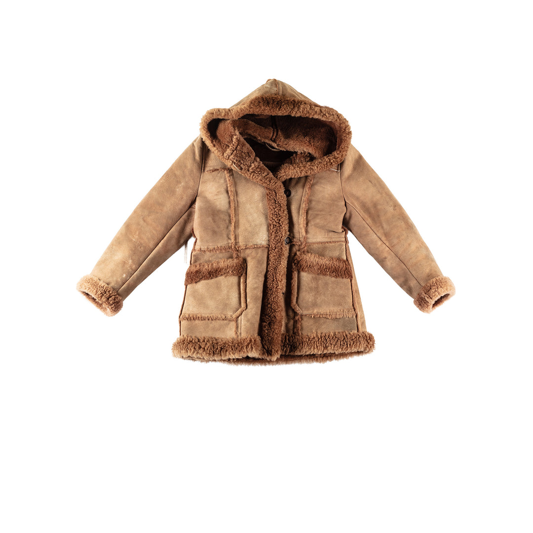 Vintage 70's Women Sheepskin Coat in BrownMN274