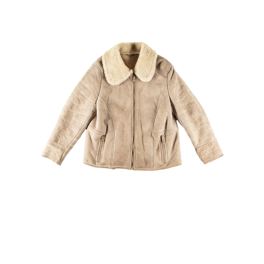 Vintage 70's Men Sheepskin Jacket in BeigeVN662