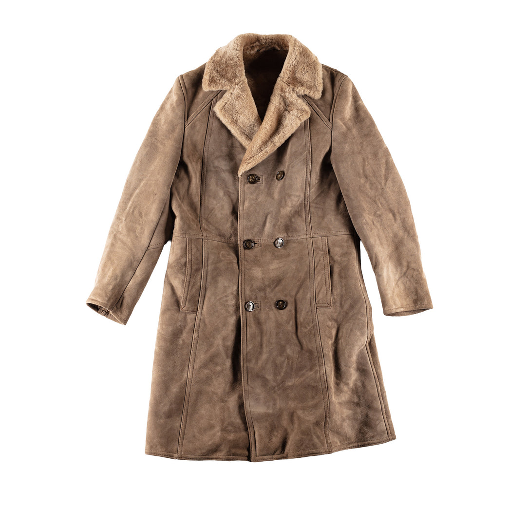 Vintage 70's Men Sheepskin Coat in BeigeVN785
