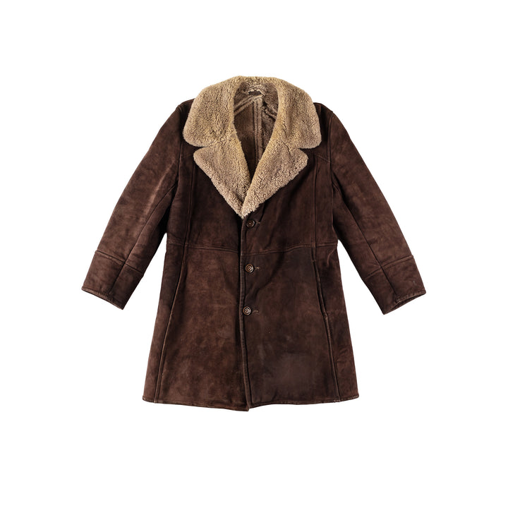 Vintage 70's Men Sheepskin Coat in BrownVN305