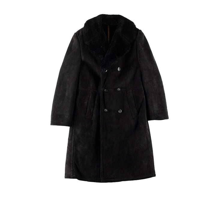 Vintage 70's Men Sheepskin Coat in BlackVN790