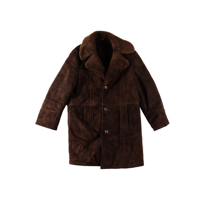 Vintage 70's Men Sheepskin Coat in BrownVN508