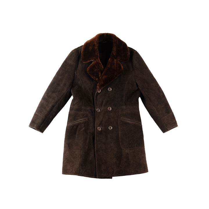 Vintage 70's Men Sheepskin Coat in BrownVN270