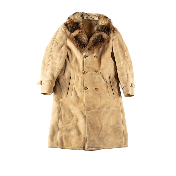 Vintage 70's Men Sheepskin Coat in BeigeVN530