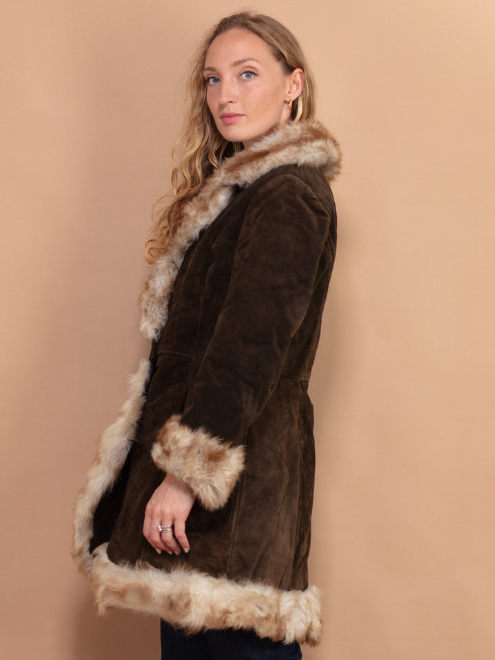 Vintage 70's Women Penny Lane Coat in Brown - NorthernGrip