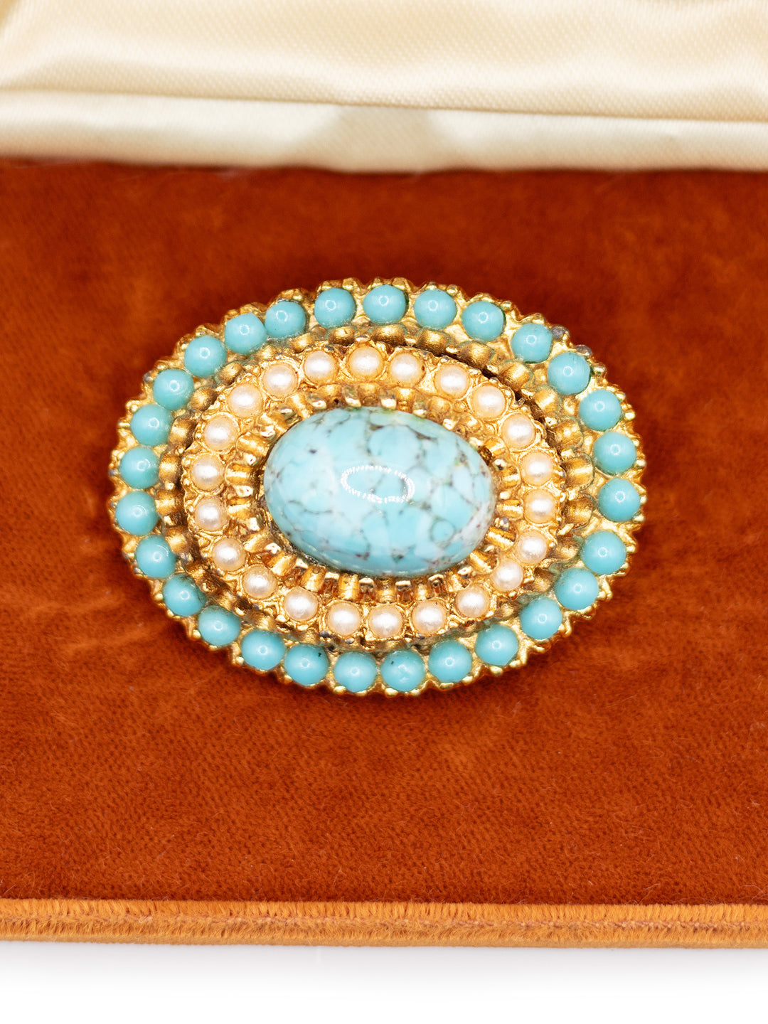 Vintage 60's Brooch in Blue