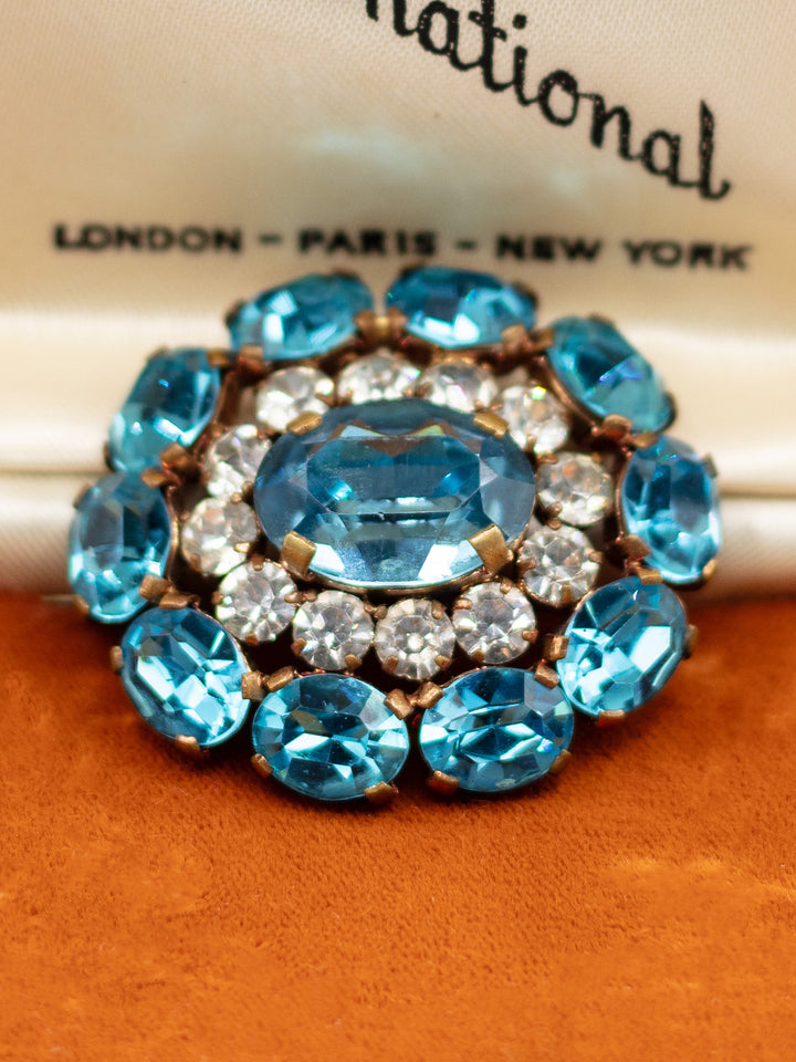 Vintage 50's Brooch in Blue