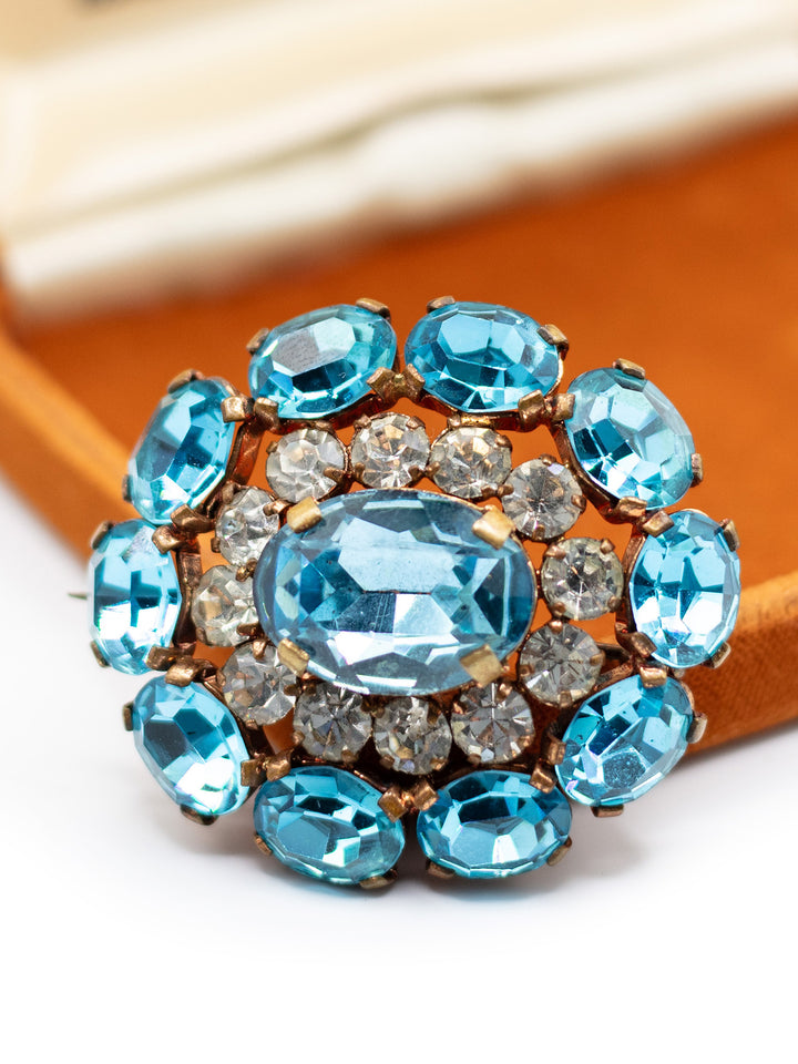 Vintage 50's Brooch in Blue