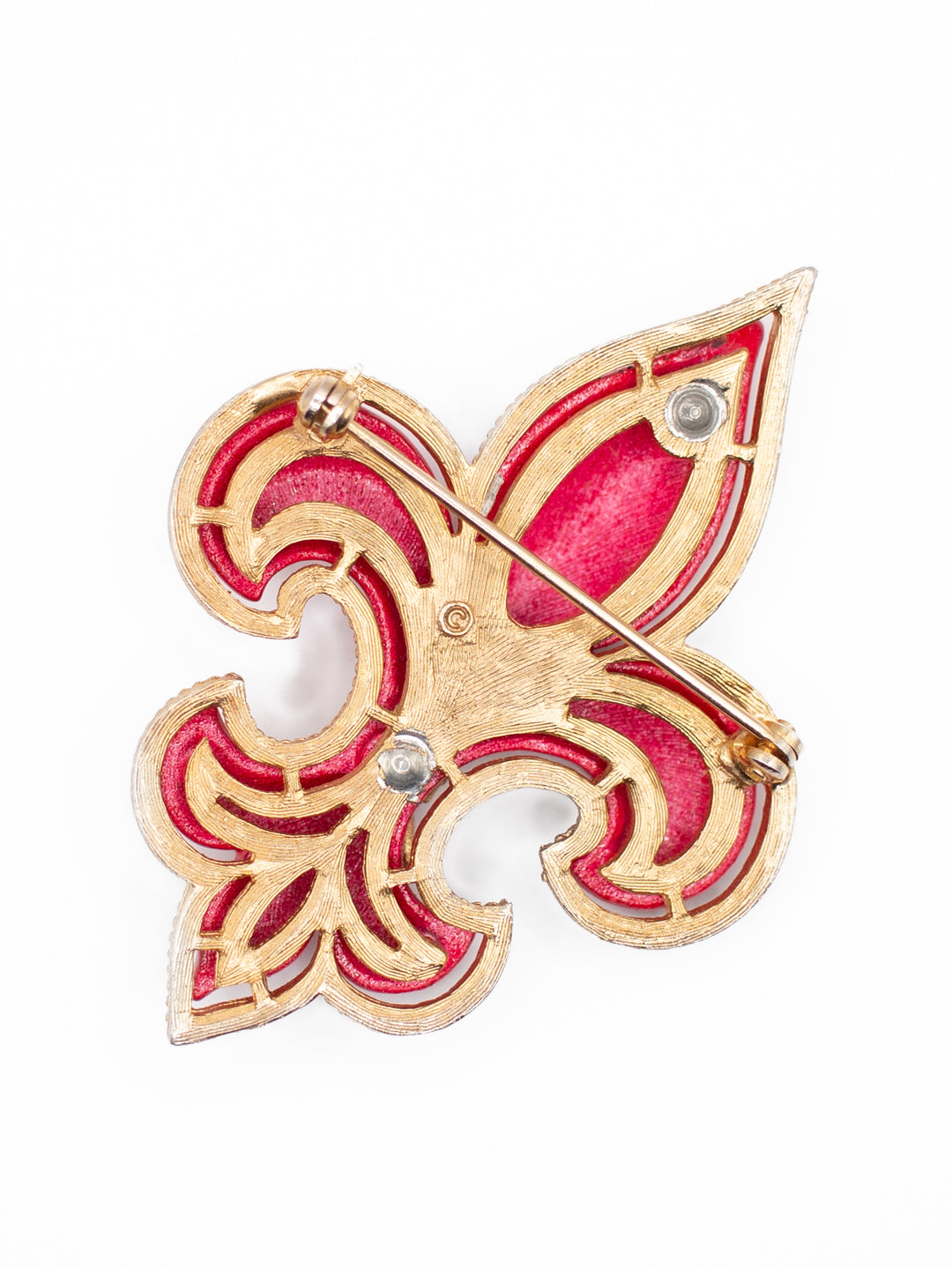 Vintage 70's Brooch in Red