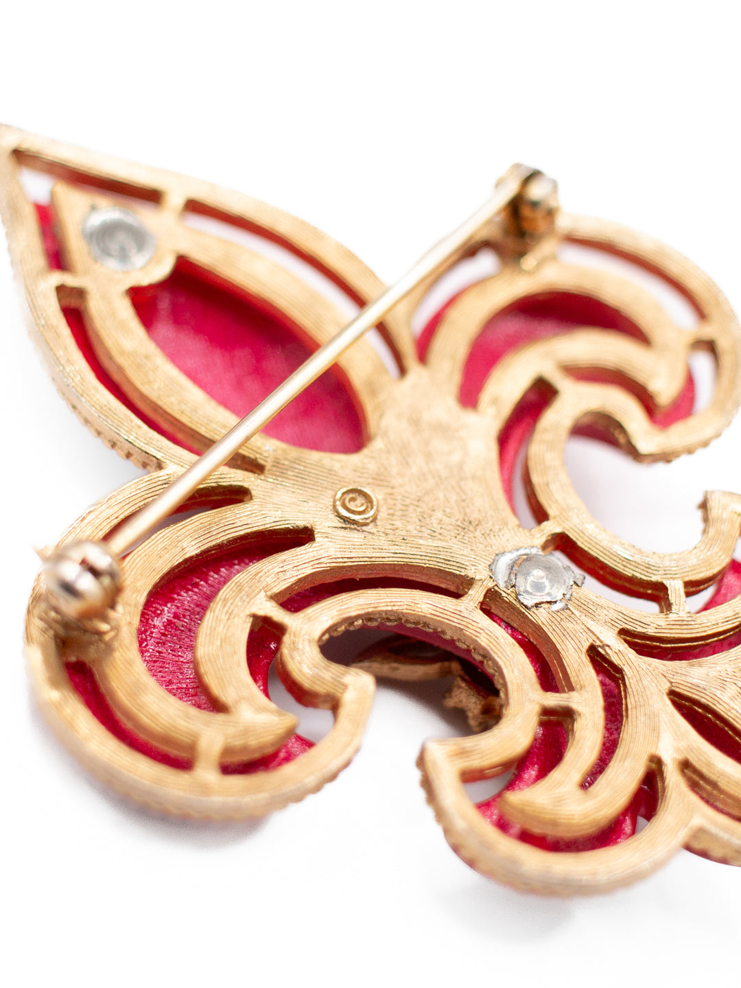 Vintage 70's Brooch in Red