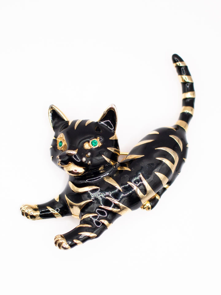 Vintage 80's Brooch in Black