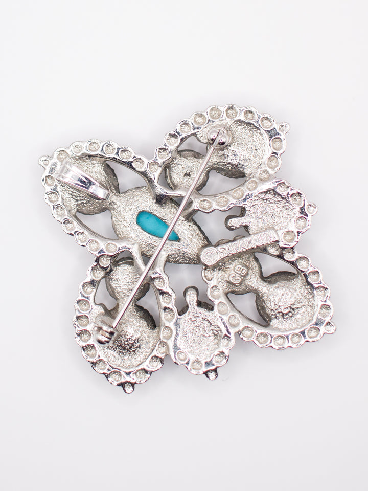 Vintage 70's Brooch in Silver