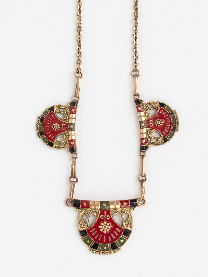 Vintage 20. gadu Art Deco misiņa kaklarota