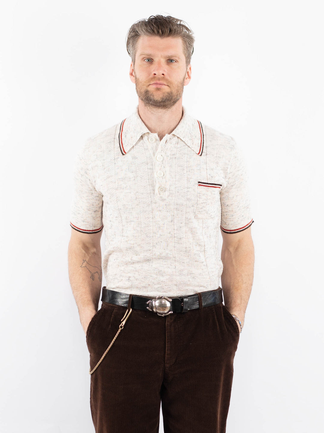 Vintage 80. gadu vīriešu polo krekls