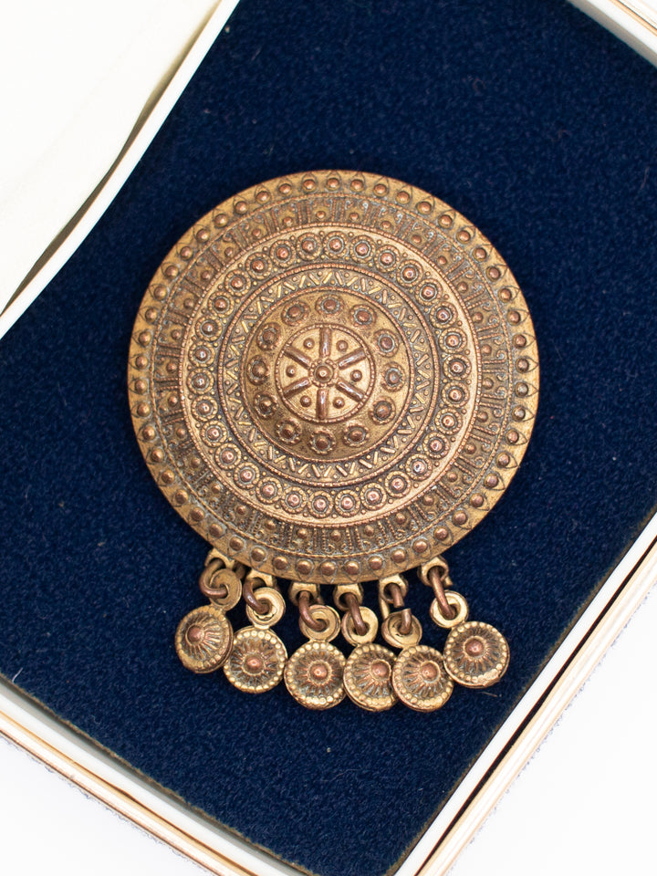Vintage 60's Brooch in Brown