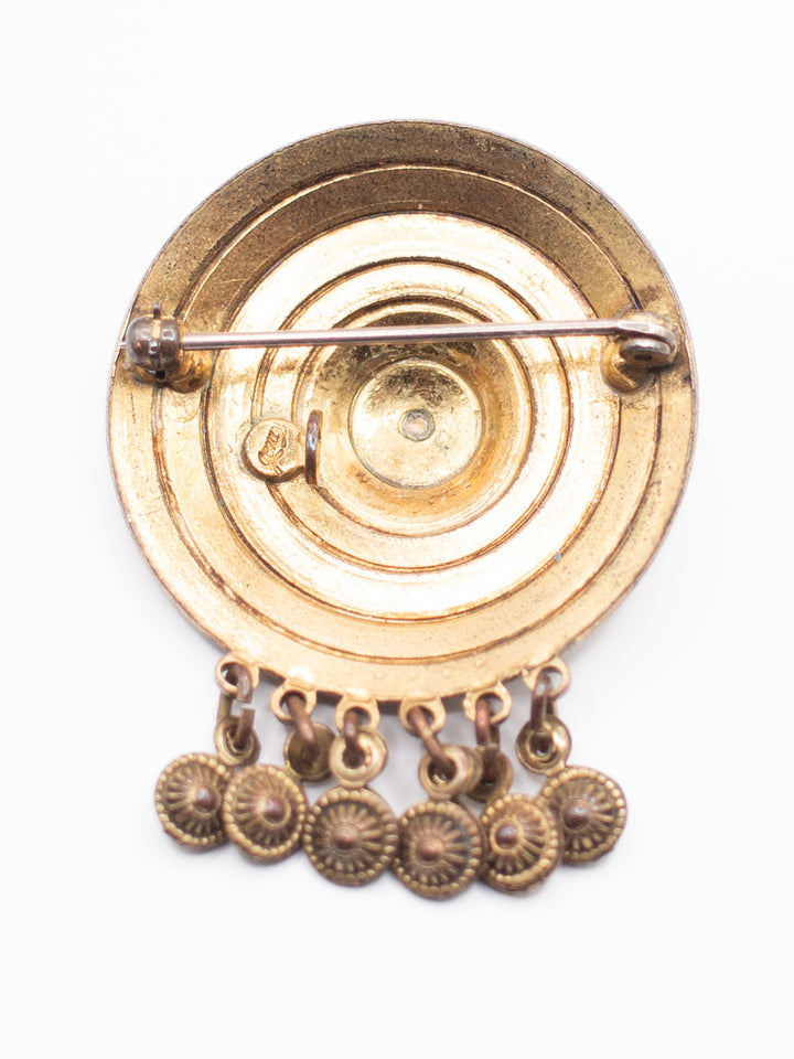 Vintage 60's Brooch in Brown