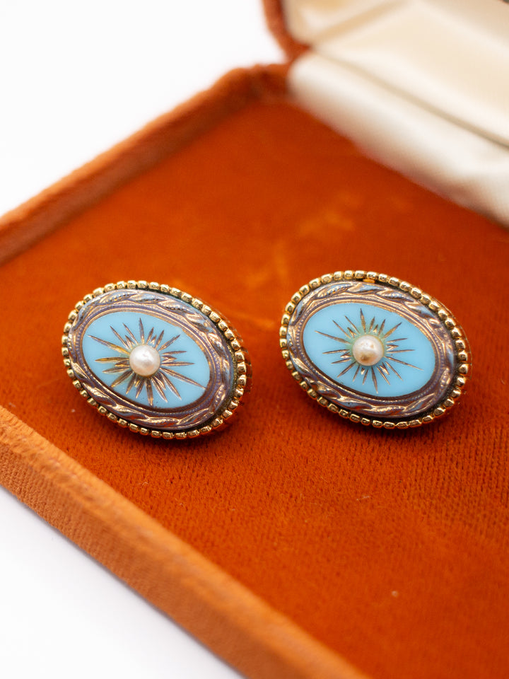 Vintage 60. gadu "Sphinx" klipšu auskari