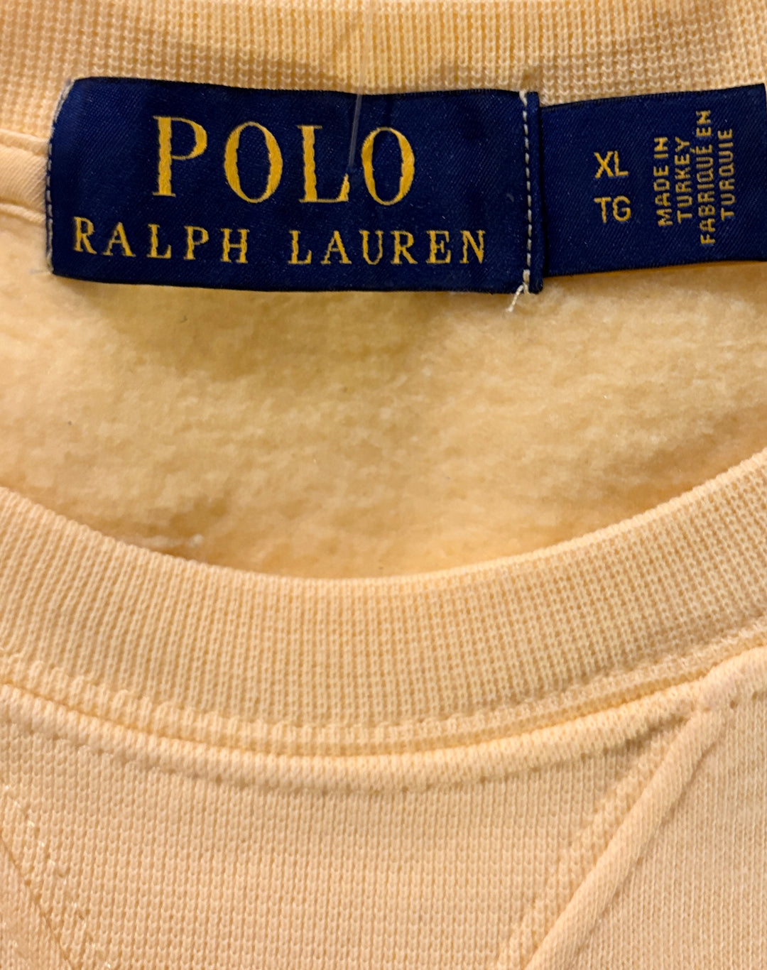 Vintage 00's Men Ralph Lauren Sweatshirt in Yellow