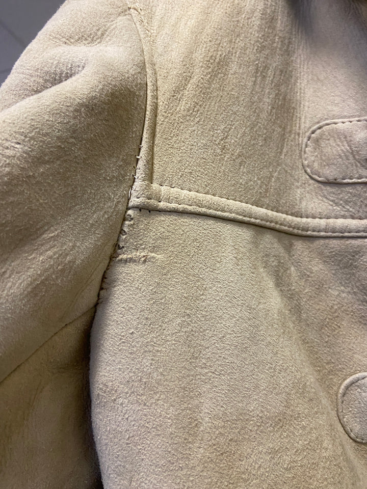 Vintage 70's Men Sheepskin Coat in BeigeZ2579