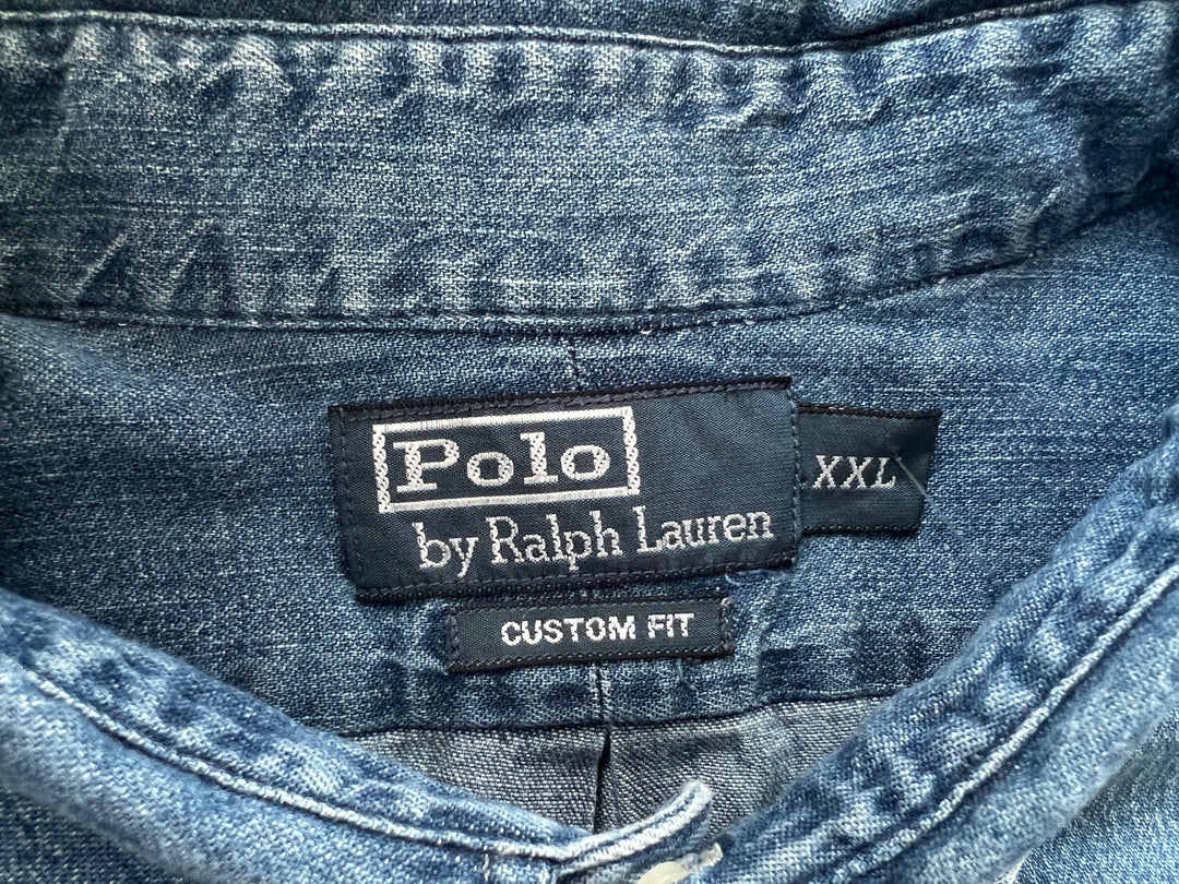 Vintage 90's Men Ralph Lauren Shirt in Blue