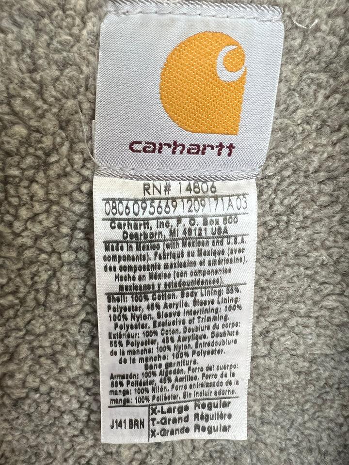 Vintage 00. gadu Vīriešu Carhartt jaka brūnā krāsā