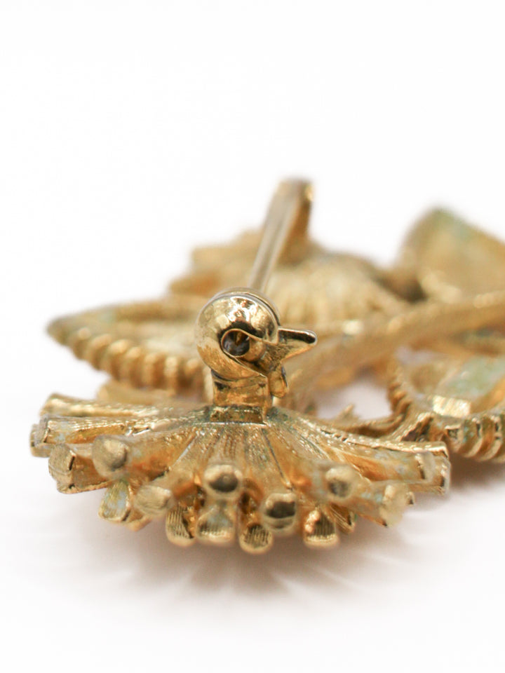 Vintage zvaigznes piespraude ar mākslīgajiem akmentiņiem 