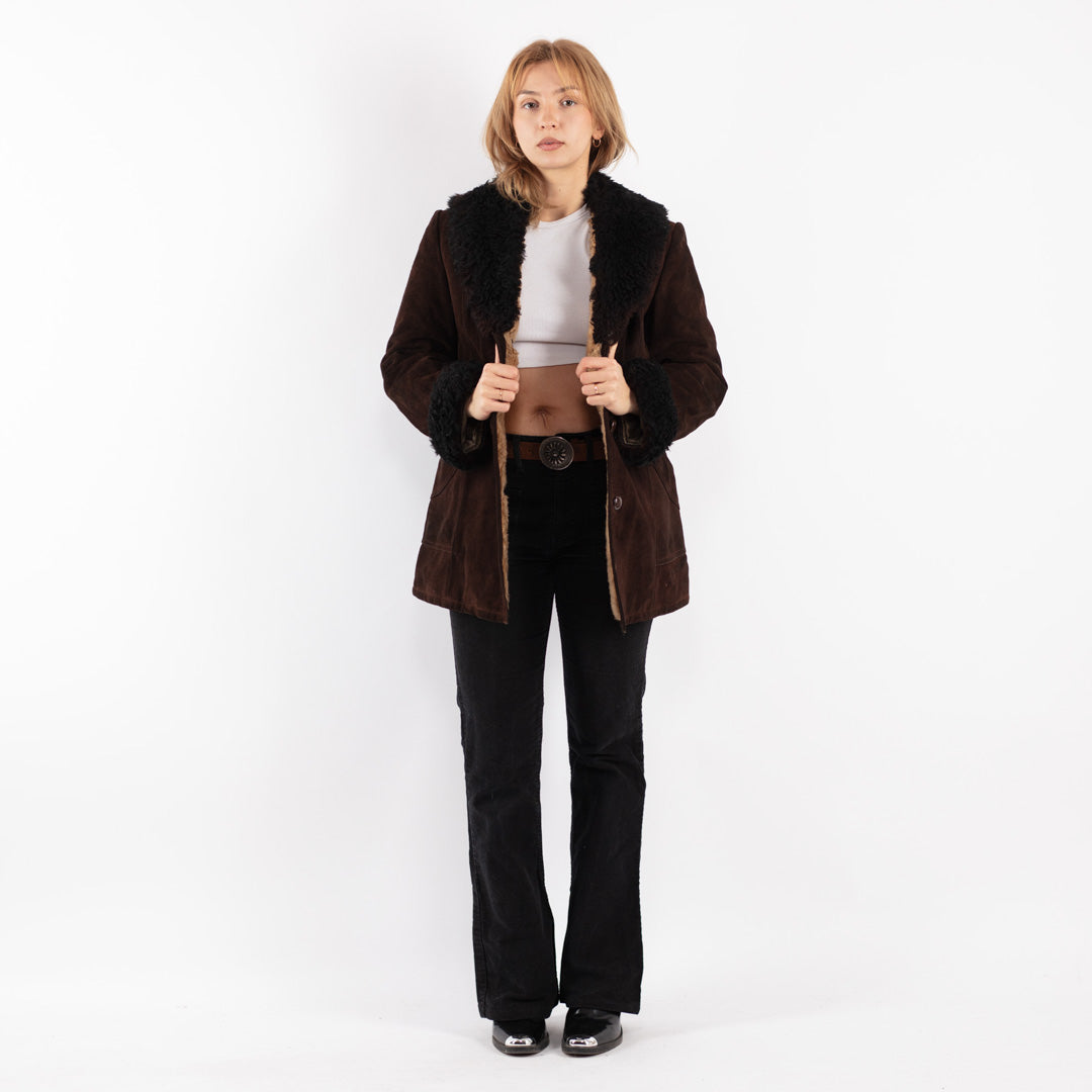 Vintage 70's Women Coat in Brown