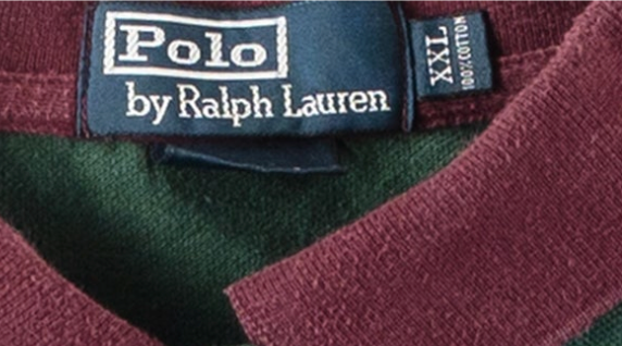 Vintage 2000. gadu vīriešu Ralph Lauren regbija krekls ar emblēmu
