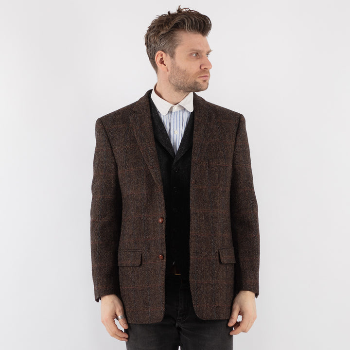 Vintage 90's Men Harris Tweed Jacket in Brown - NorthernGrip