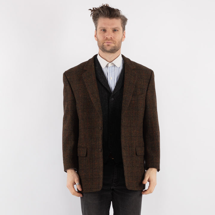 Vintage 80's Men Harris Tweed Jacket in Brown - NorthernGrip