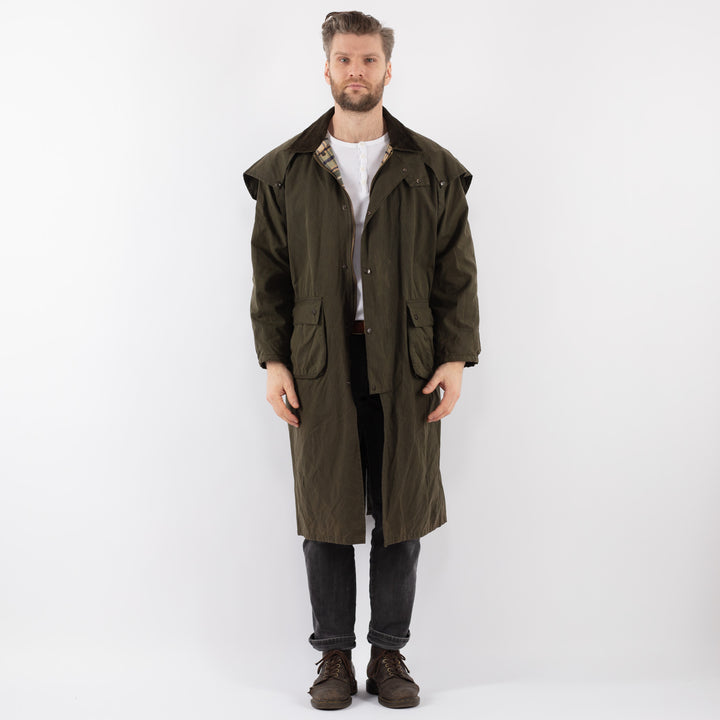 Vintage 90's Men Waxed Cotton Coat in Z902