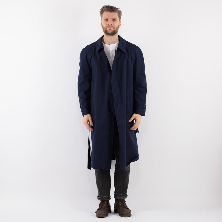 Vintage 80's Men Trench Coat in BlueZ941