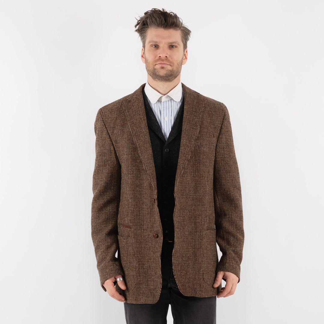 Vintage 00's Men Harris Tweed Jacket in Brown - NorthernGrip