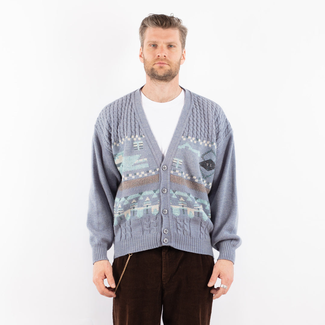 Vintage 90's Men Cardigan in BlueZ1639