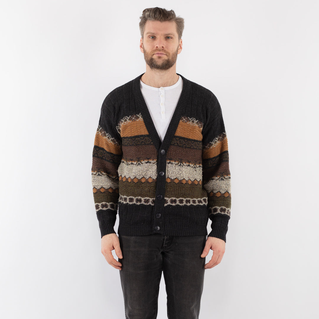 Vintage 80's Men Cardigan in MultiZ954