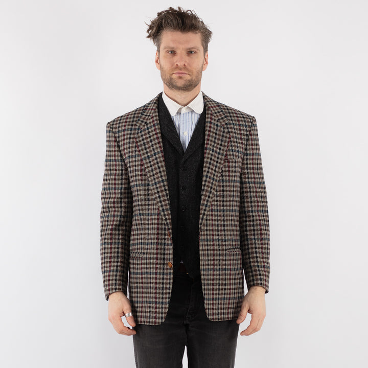 Vintage 70's Men Wool Blazer Jacket in Multi - NorthernGrip