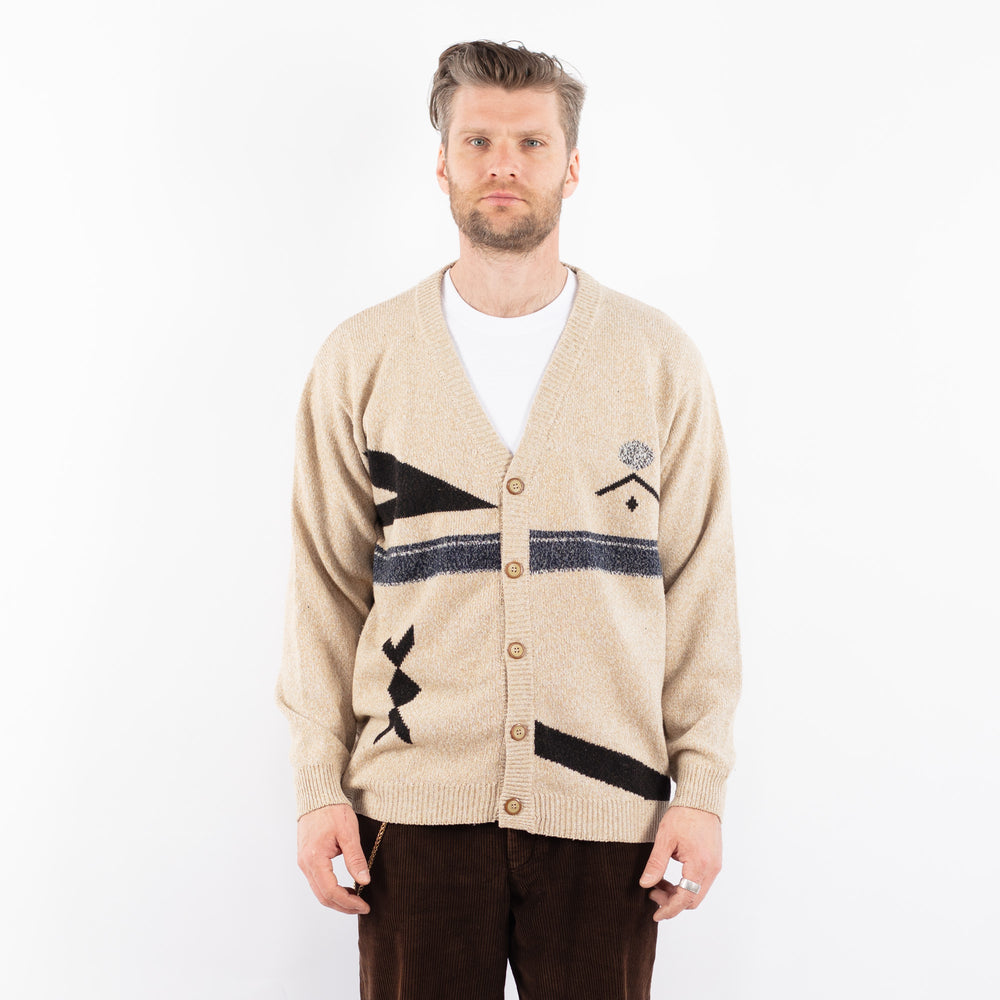Vintage 90's Men Cardigan in BeigeZ1643