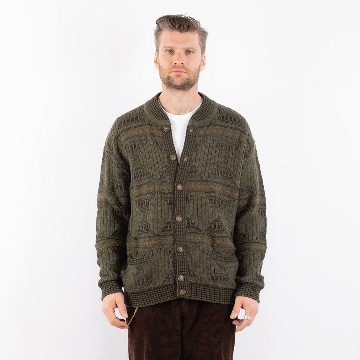 Vintage 90's Men Cardigan in GreenZ1644