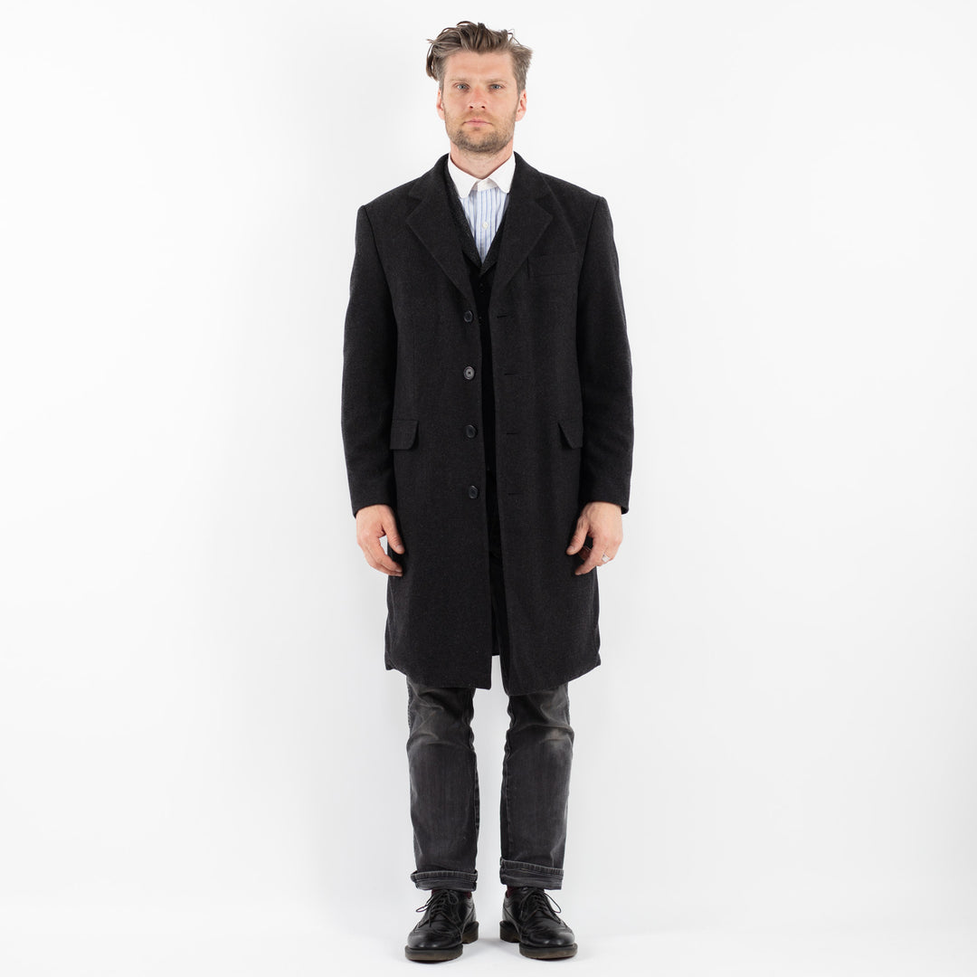 Vintage 00's Men Wool Blend Coat in GrayZ17577