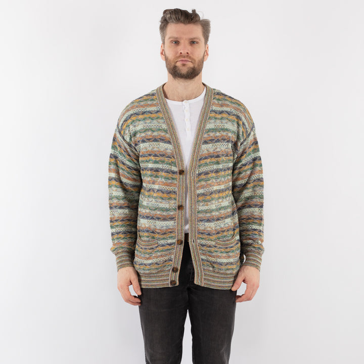 Vintage 90's Men Cardigan in MultiZ960