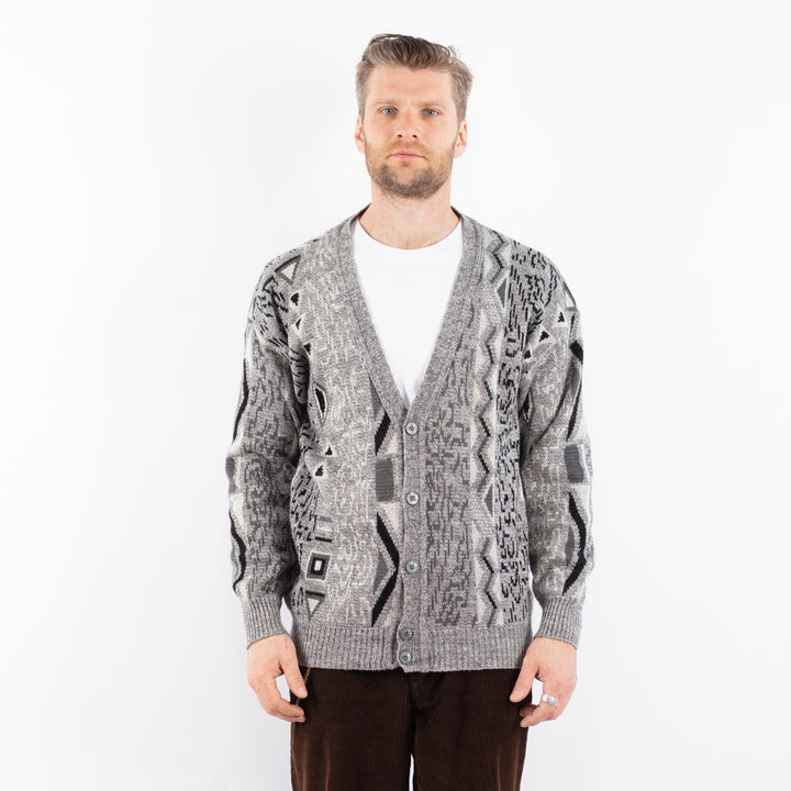 Vintage 90's Men Cardigan in GrayZ1648