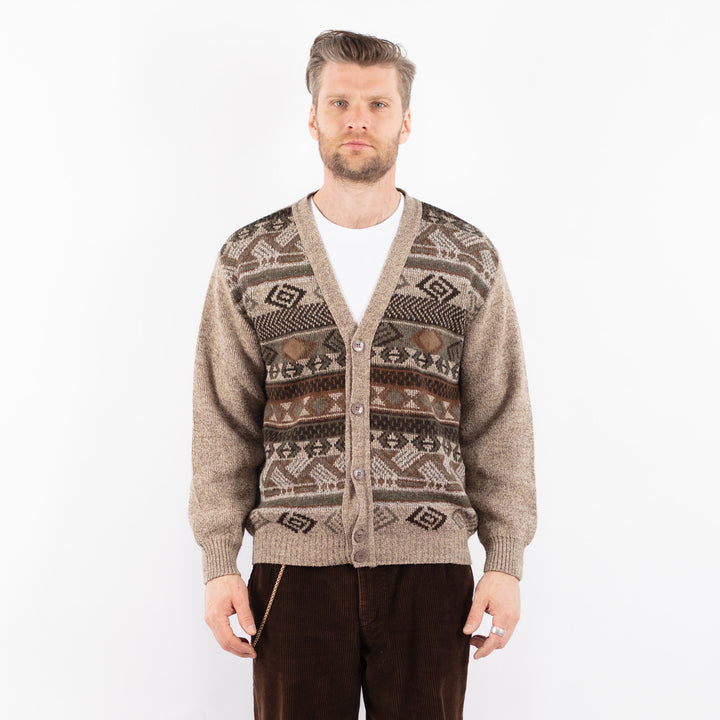 Vintage 90's Men Cardigan in BrownZ1650