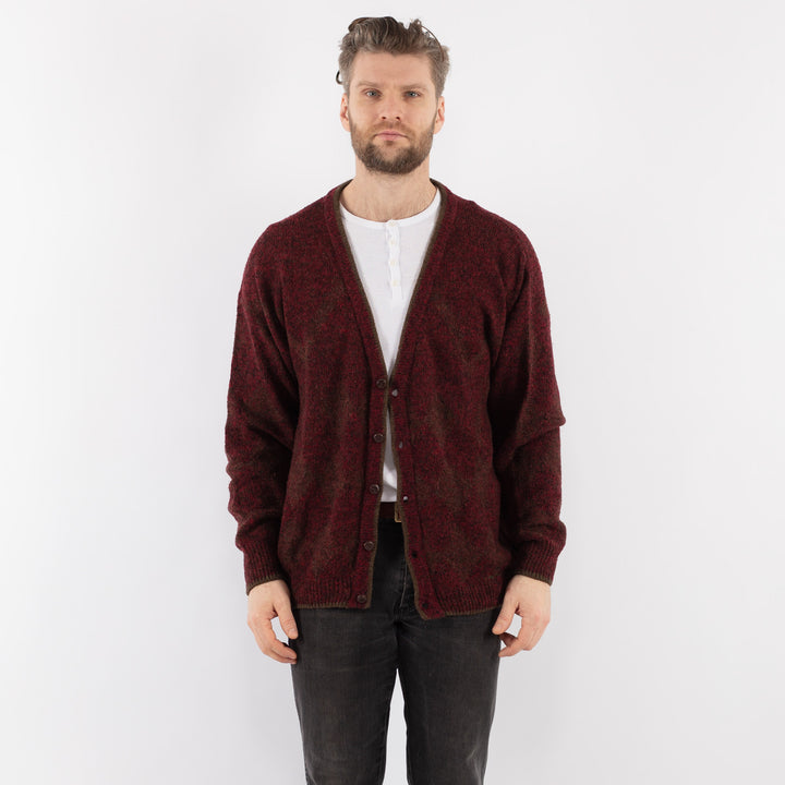 Vintage 90's Men Cardigan in RedZ965