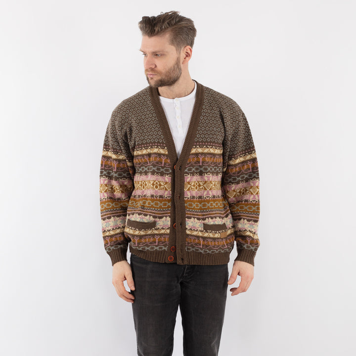 Vintage 80's Men Cardigan in MultiZ968