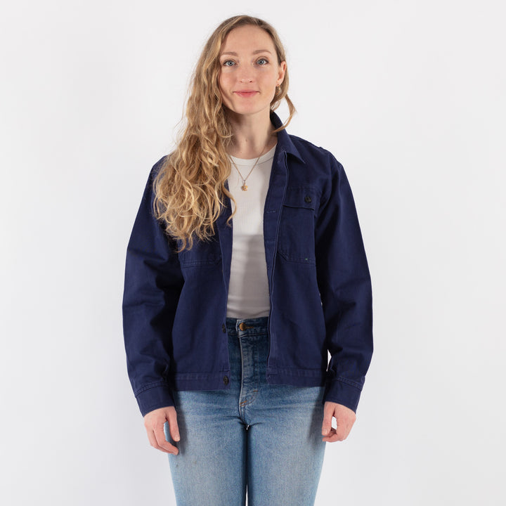 Vintage 70's Women Work Jacket in Blue
