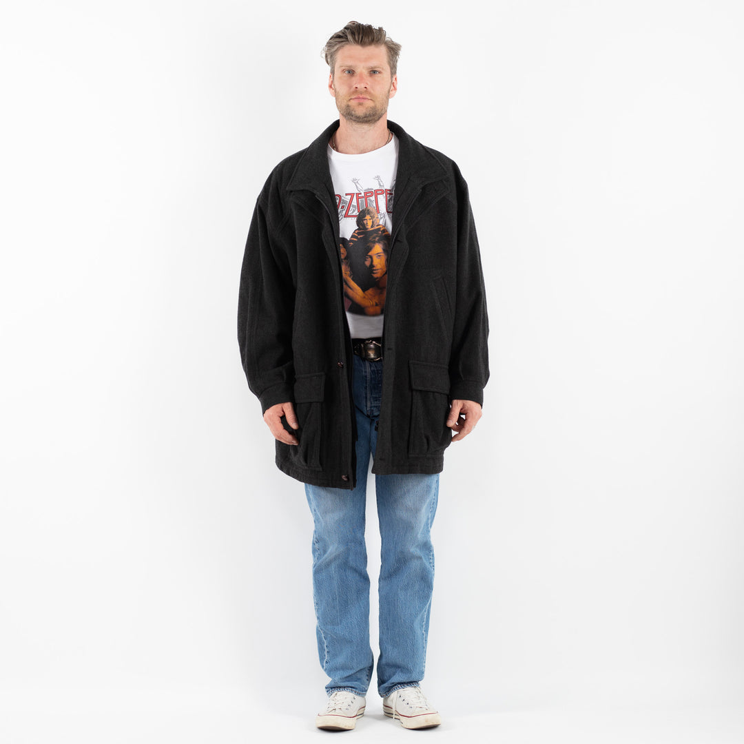 Vintage 90's Men Wool Blend Coat in GrayZ1767