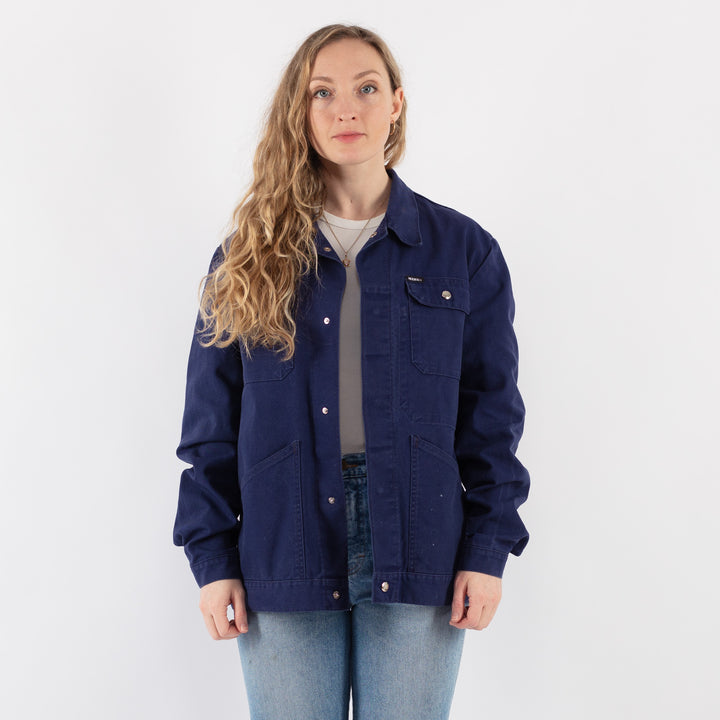 Vintage 90's Women Work Jacket in Blue