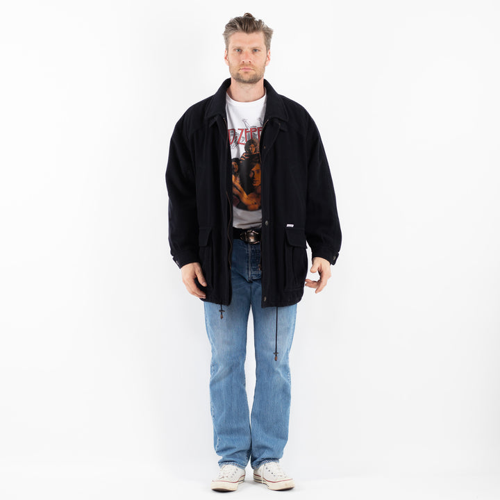 Vintage 90's Men Wool Blend Jacket in BlueZ1773