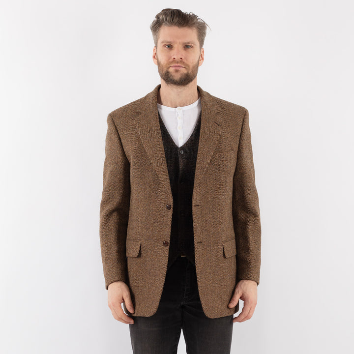 Vintage 90's Men Harris Tweed Jacket in BrownZ980