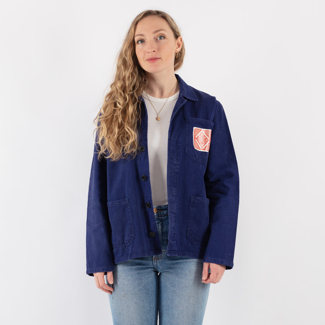 Vintage 60's Women Work Jacket in BlueV9379